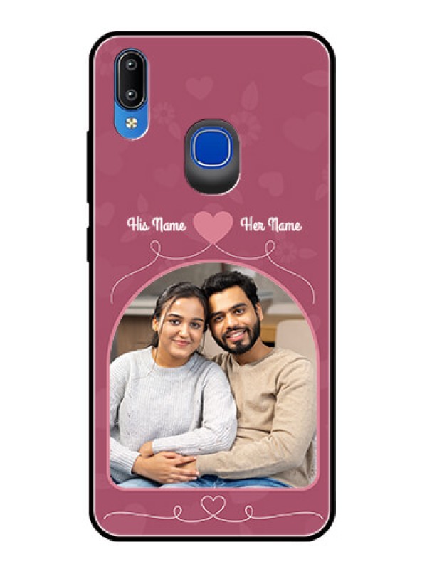 Custom Vivo Y91 Photo Printing on Glass Case  - Love Floral Design