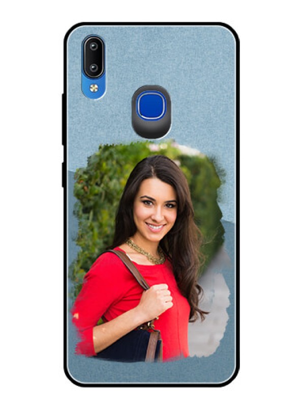 Custom Vivo Y91 Custom Glass Mobile Case  - Grunge Line Art Design