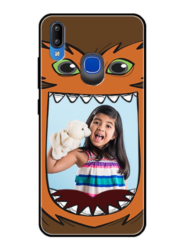 Custom Vivo Y91 Photo Printing on Glass Case  - Owl Monster Back Case Design