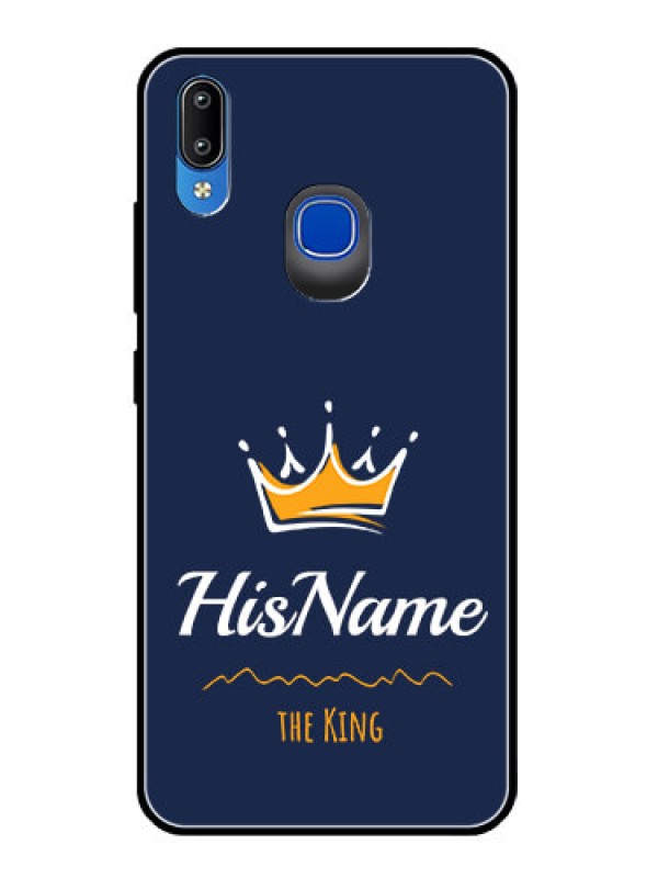Custom Vivo Y91 Glass Phone Case King with Name