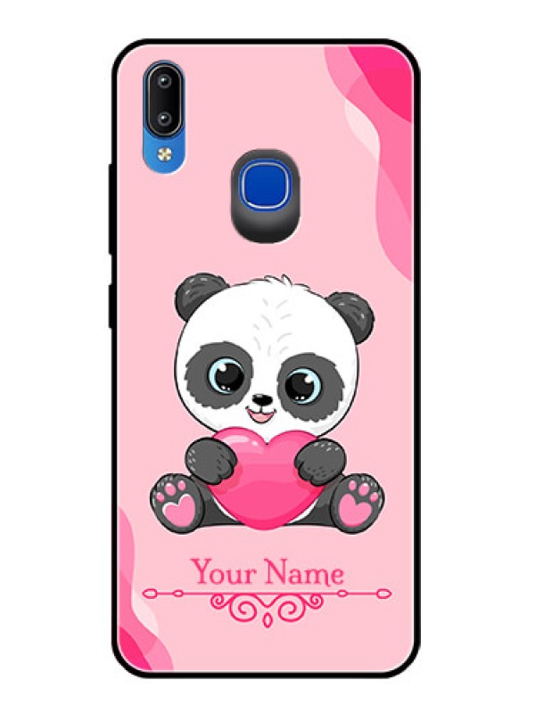 Custom Vivo Y91 Custom Glass Mobile Case - Cute Panda Design