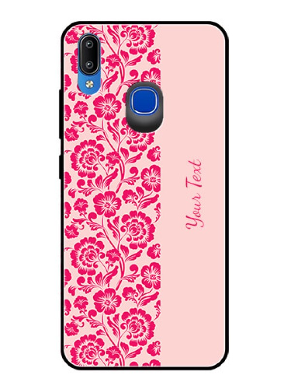 Custom Vivo Y91 Custom Glass Phone Case - Attractive Floral Pattern Design