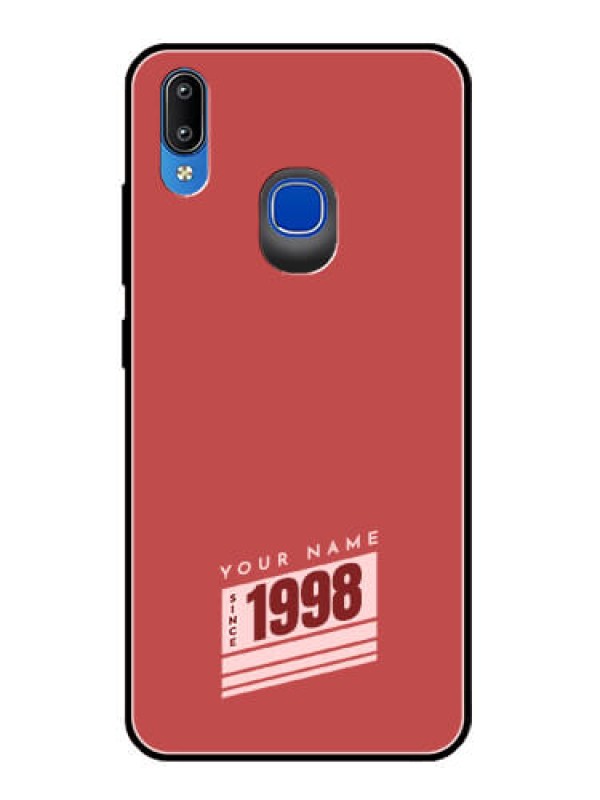 Custom Vivo Y91 Custom Glass Phone Case - Red custom year of birth Design