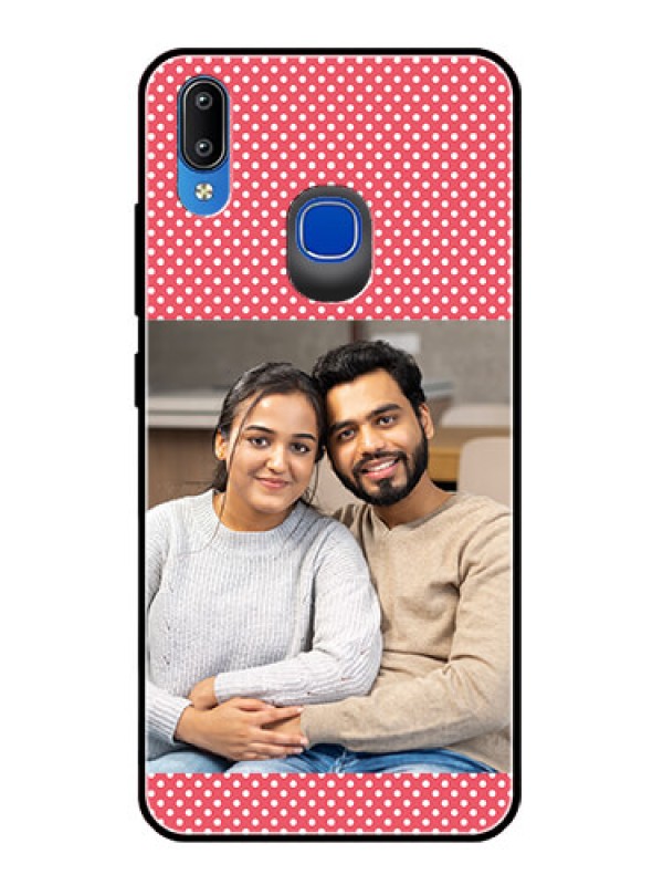 Custom Vivo Y93 Custom Glass Phone Case  - White Dotted Design