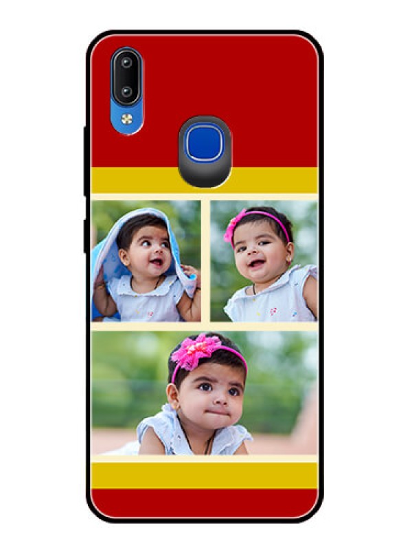 Custom Vivo Y93 Custom Glass Mobile Case  - Multiple Pic Upload Design