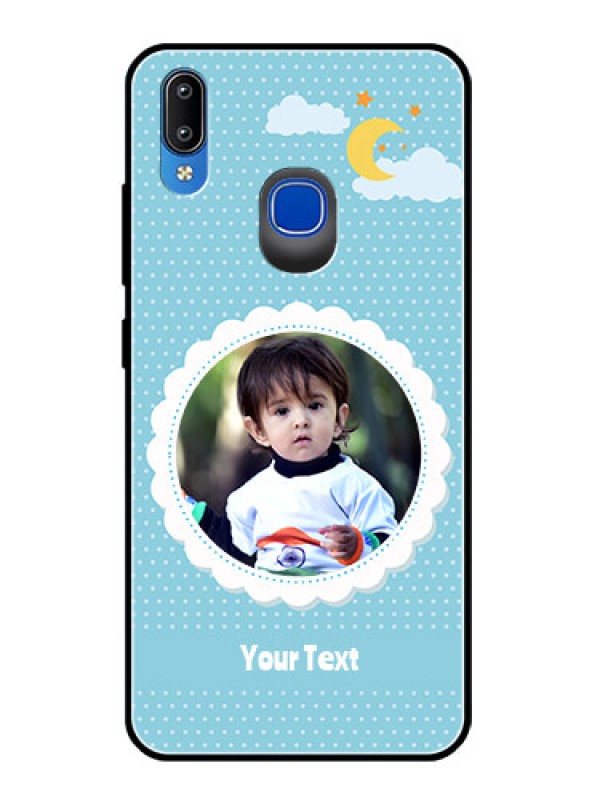 Custom Vivo Y93 Personalised Glass Phone Case  - Violet Pattern Design