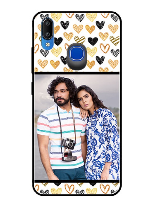 Custom Vivo Y93 Photo Printing on Glass Case  - Love Symbol Design