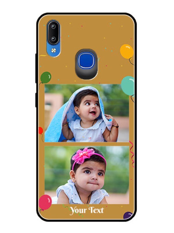 Custom Vivo Y93 Personalized Glass Phone Case  - Image Holder with Birthday Celebrations Design