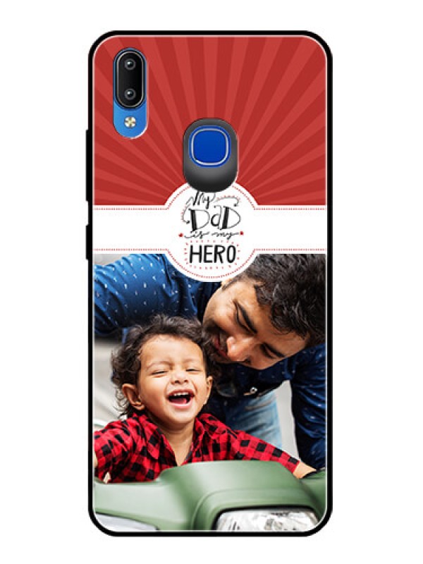 Custom Vivo Y93 Photo Printing on Glass Case  - My Dad Hero Design