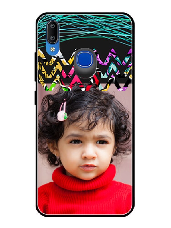 Custom Vivo Y93 Personalized Glass Phone Case  - Neon Abstract Design