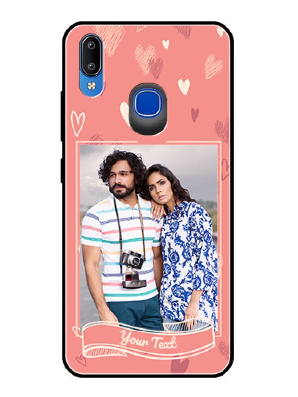Custom Vivo Y93 Custom Glass Phone Case  - Love doodle art Design