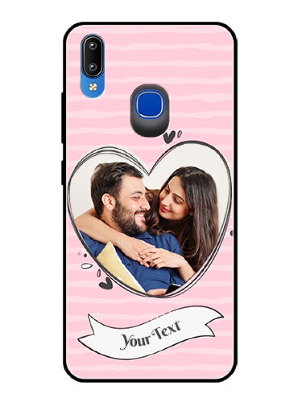 Custom Vivo Y93 Custom Glass Phone Case  - Vintage Heart Design