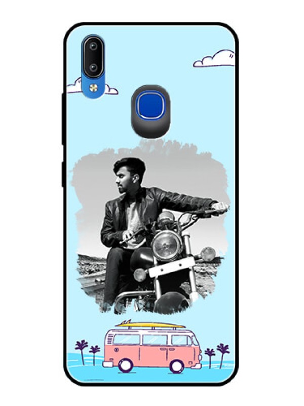 Custom Vivo Y93 Photo Printing on Glass Case  - Travel & Adventure Design