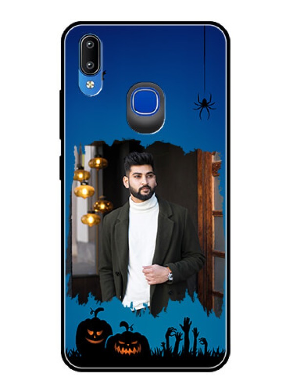 Custom Vivo Y93 Photo Printing on Glass Case  - with pro Halloween design 