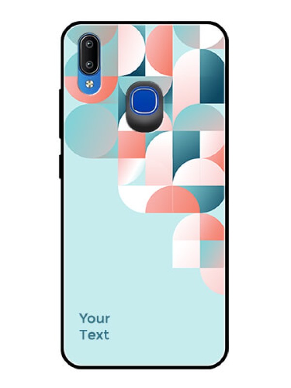 Custom Vivo Y93 Custom Glass Phone Case - Stylish Semi-circle Pattern Design