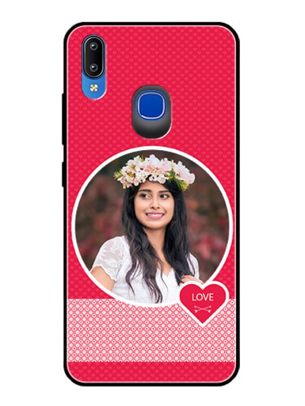 Custom Vivo Y95 Personalised Glass Phone Case  - Pink Pattern Design