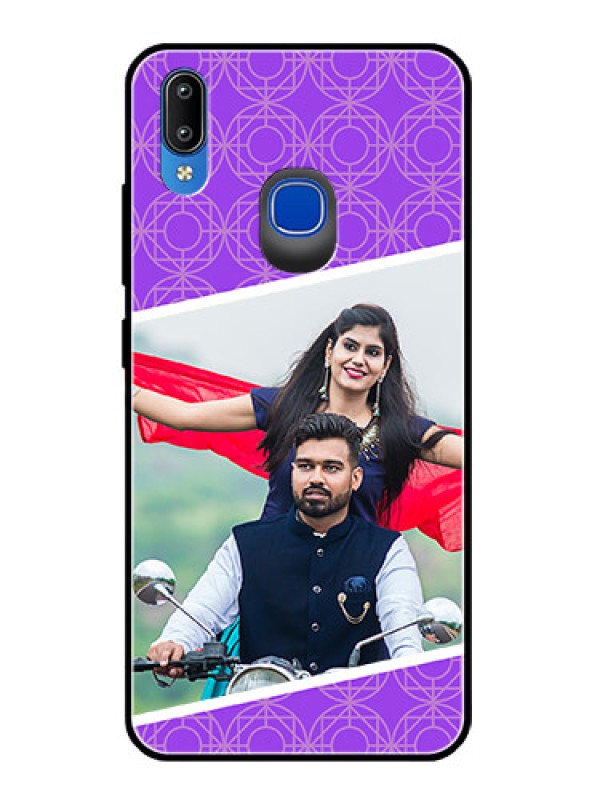 Custom Vivo Y95 Custom Glass Phone Case  - Violet Pattern Design