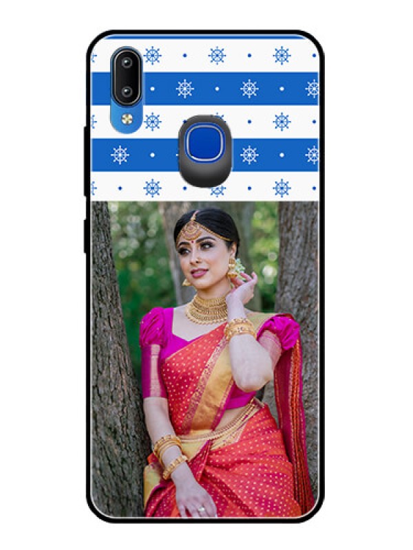 Custom Vivo Y95 Photo Printing on Glass Case  - Snow Pattern Design