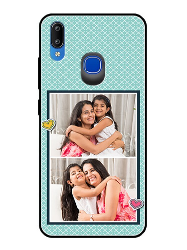 Custom Vivo Y95 Custom Glass Phone Case  - 2 Image Holder with Pattern Design
