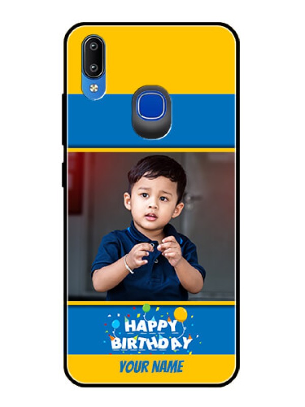 Custom Vivo Y95 Custom Glass Mobile Case  - Birthday Wishes Design