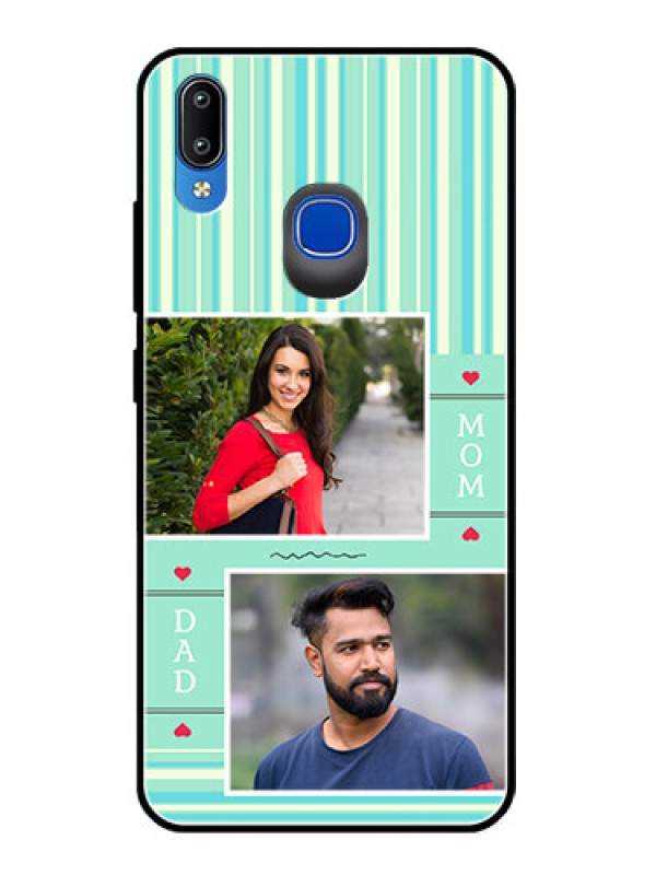Custom Vivo Y95 Custom Glass Phone Case  - Mom & Dad Pic Design