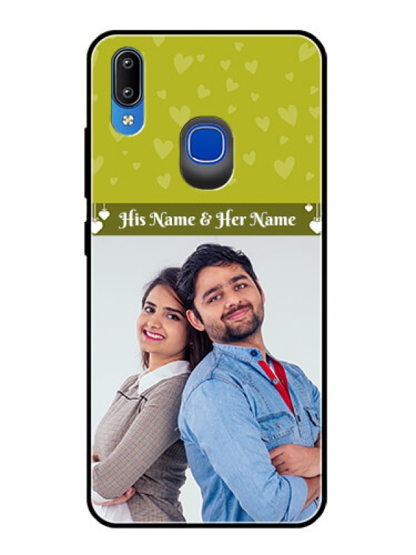 Custom Vivo Y95 Custom Glass Phone Case  - You & Me Heart Design