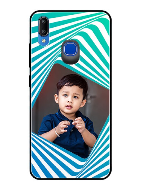 Custom Vivo Y95 Personalized Glass Phone Case  - Abstract Spiral Design