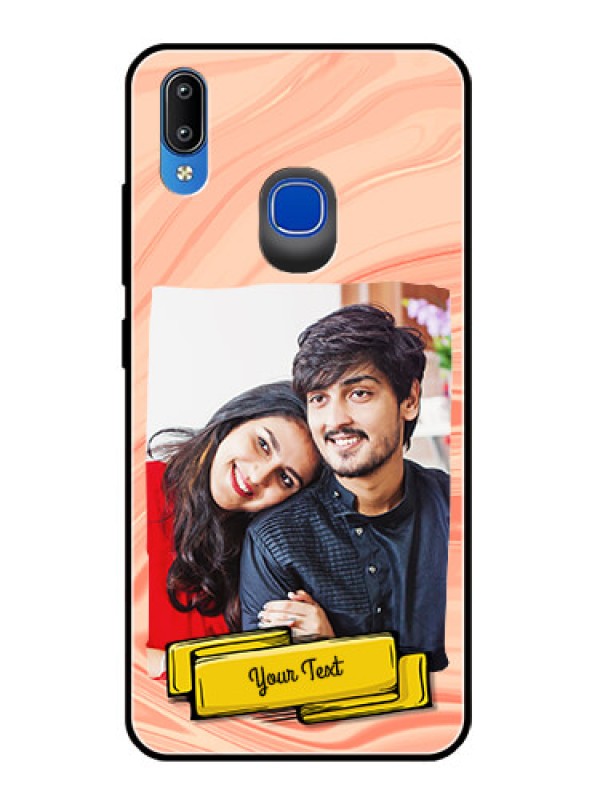 Custom Vivo Y95 Personalized Glass Phone Case  - Marble Texture Design