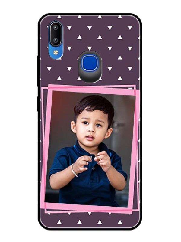 Custom Vivo Y95 Custom Glass Mobile Case  - Triangle Pattern Dotted Design