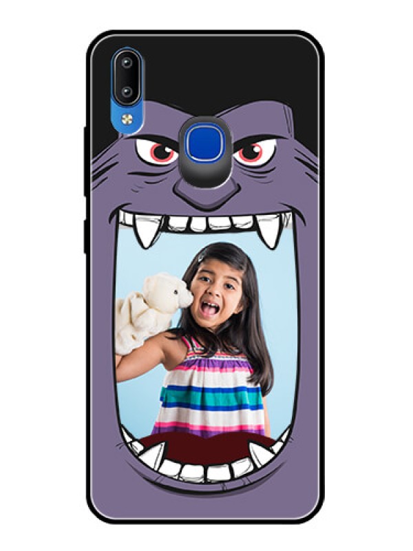 Custom Vivo Y95 Custom Glass Phone Case  - Angry Monster Design