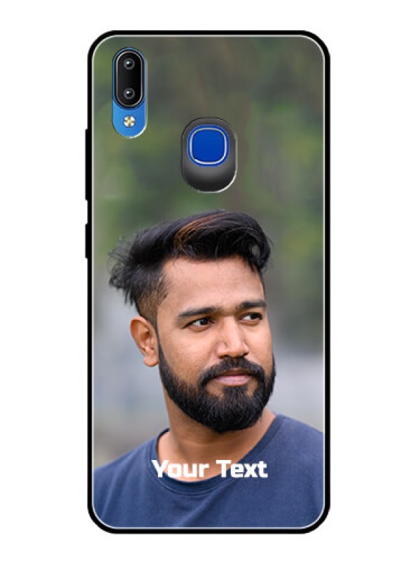 Custom Vivo Y95 Glass Mobile Cover: Photo with Text