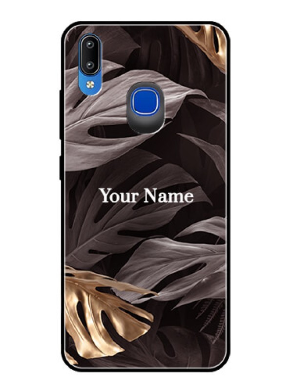 Custom Vivo Y95 Personalised Glass Phone Case - Wild Leaves digital paint Design