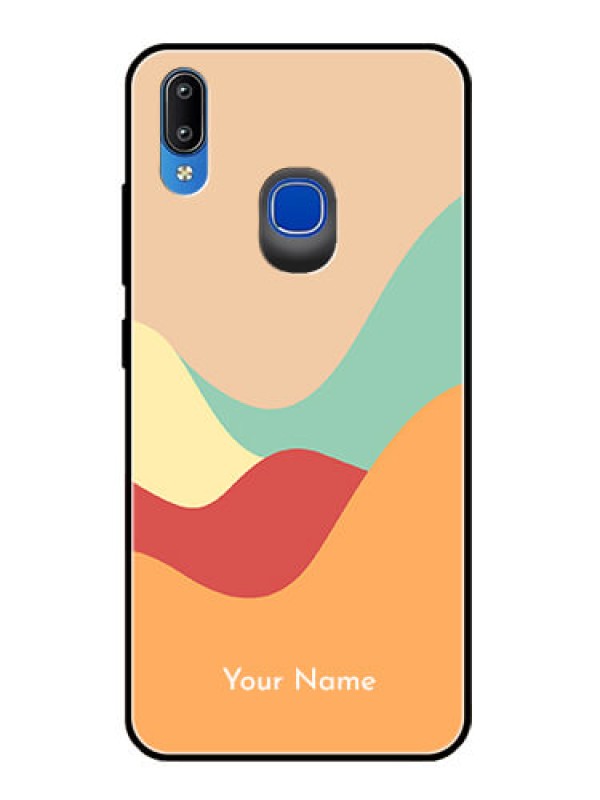 Custom Vivo Y95 Personalized Glass Phone Case - Ocean Waves Multi-colour Design