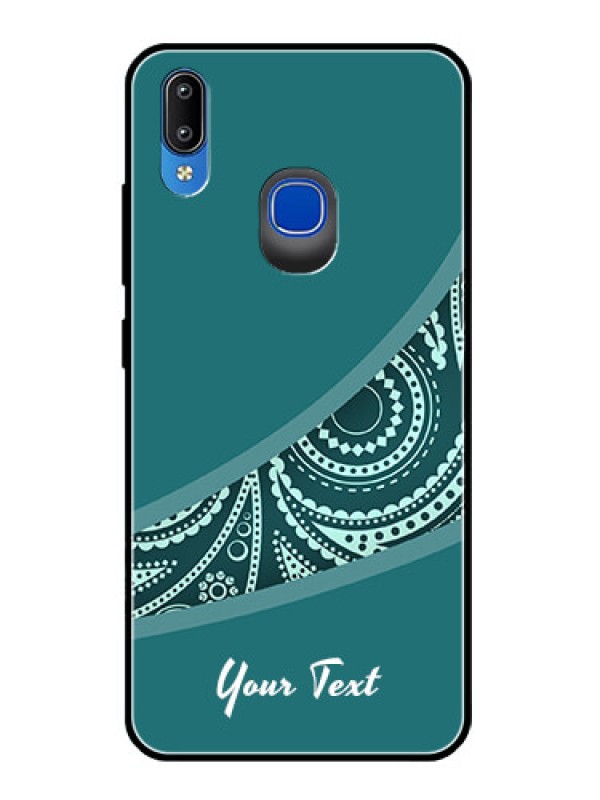 Custom Vivo Y95 Photo Printing on Glass Case - semi visible floral Design