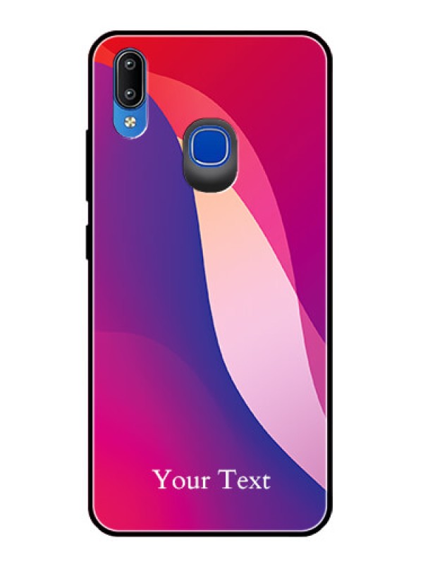 Custom Vivo Y95 Personalized Glass Phone Case - Digital abstract Overlap Design