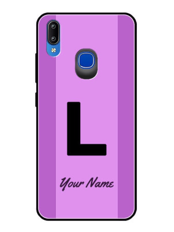 Custom Vivo Y95 Custom Glass Phone Case - Tricolor custom text Design