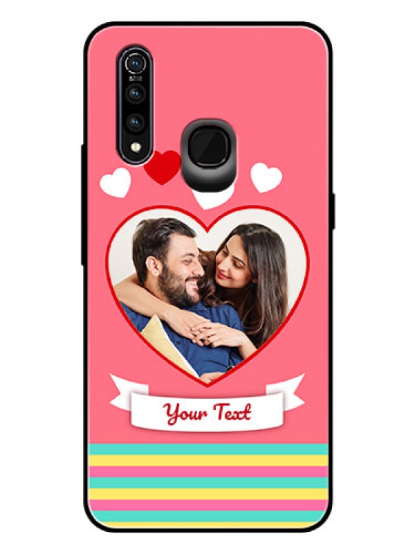Custom Vivo Z1 Pro Photo Printing on Glass Case  - Love Doodle Design