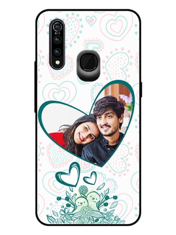 Custom Vivo Z1 Pro Photo Printing on Glass Case  - Premium Couple Design