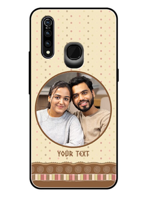 Custom Vivo Z1 Pro Custom Glass Mobile Case  - Brown Dotted Mobile Case Design