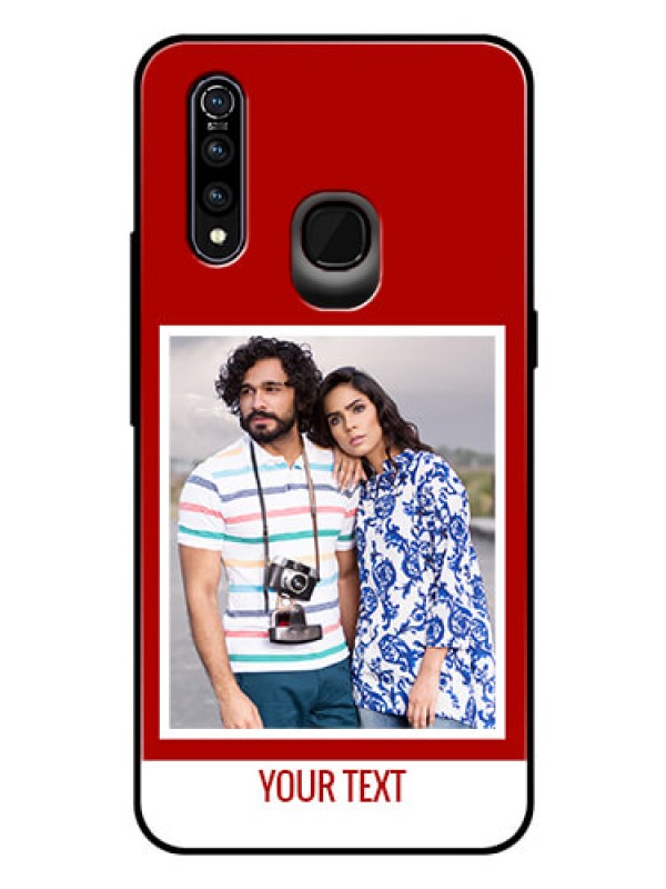 Custom Vivo Z1 Pro Personalized Glass Phone Case  - Simple Red Color Design