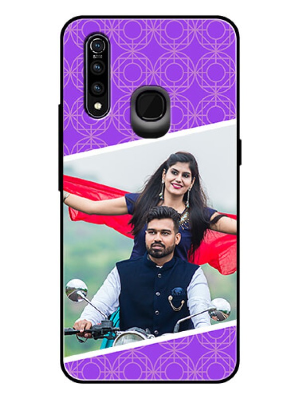 Custom Vivo Z1 Pro Custom Glass Phone Case  - Violet Pattern Design