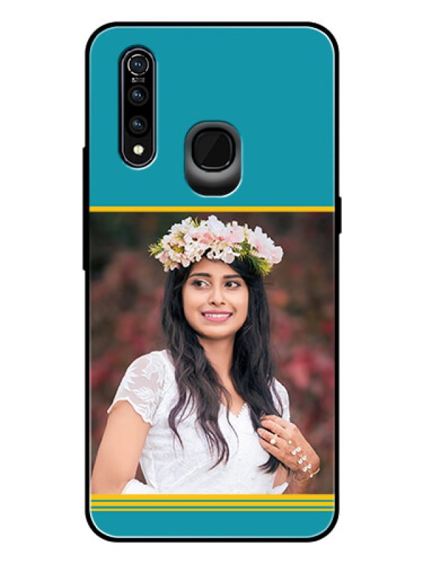 Custom Vivo Z1 Pro Custom Glass Phone Case  - Yellow & Blue Design 