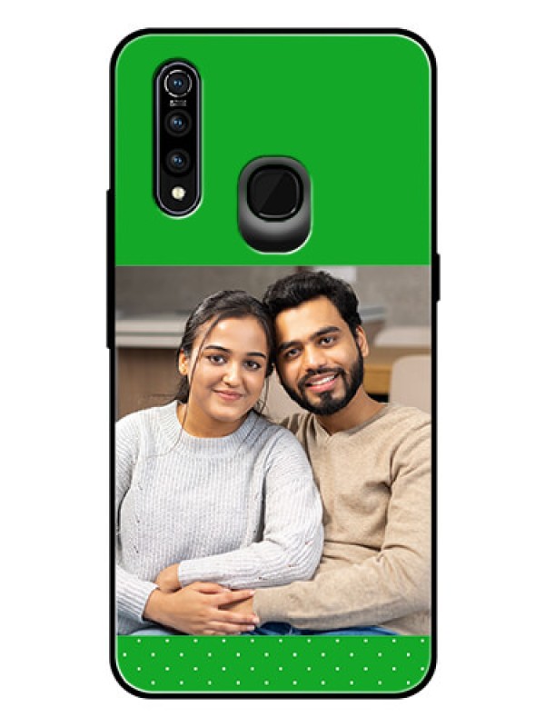 Custom Vivo Z1 Pro Personalized Glass Phone Case  - Green Pattern Design