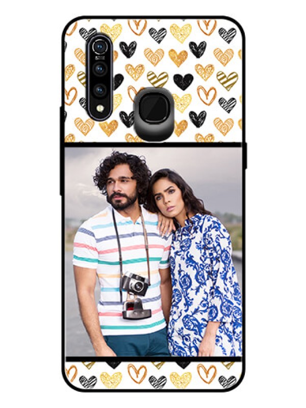 Custom Vivo Z1 Pro Photo Printing on Glass Case  - Love Symbol Design