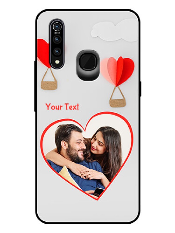 Custom Vivo Z1 Pro Custom Glass Mobile Case  - Parachute Love Design