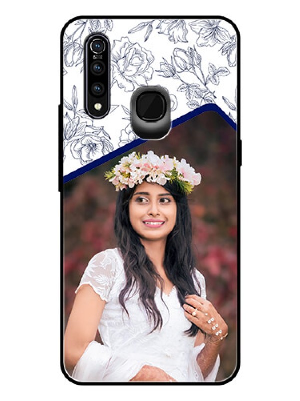 Custom Vivo Z1 Pro Personalized Glass Phone Case  - Premium Floral Design