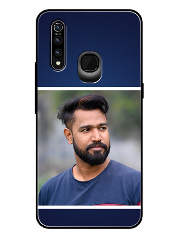 Custom Vivo Z1 Pro Personalized Glass Phone Case  - Simple Royal Blue Design