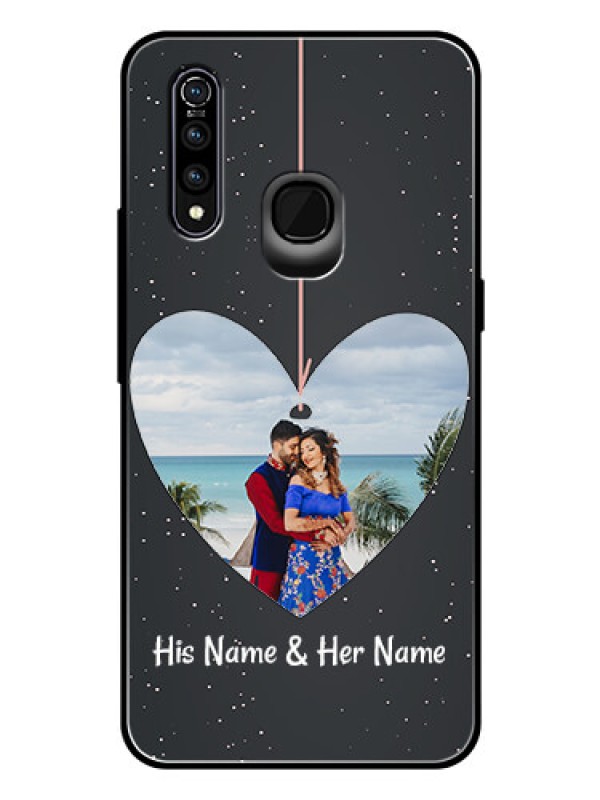 Custom Vivo Z1 Pro Custom Glass Phone Case  - Hanging Heart Design