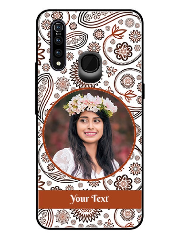 Custom Vivo Z1 Pro Custom Glass Mobile Case  - Abstract Floral Design 