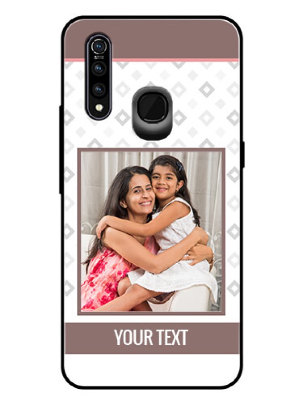 Custom Vivo Z1 Pro Photo Printing on Glass Case  - Simple Diamond Design